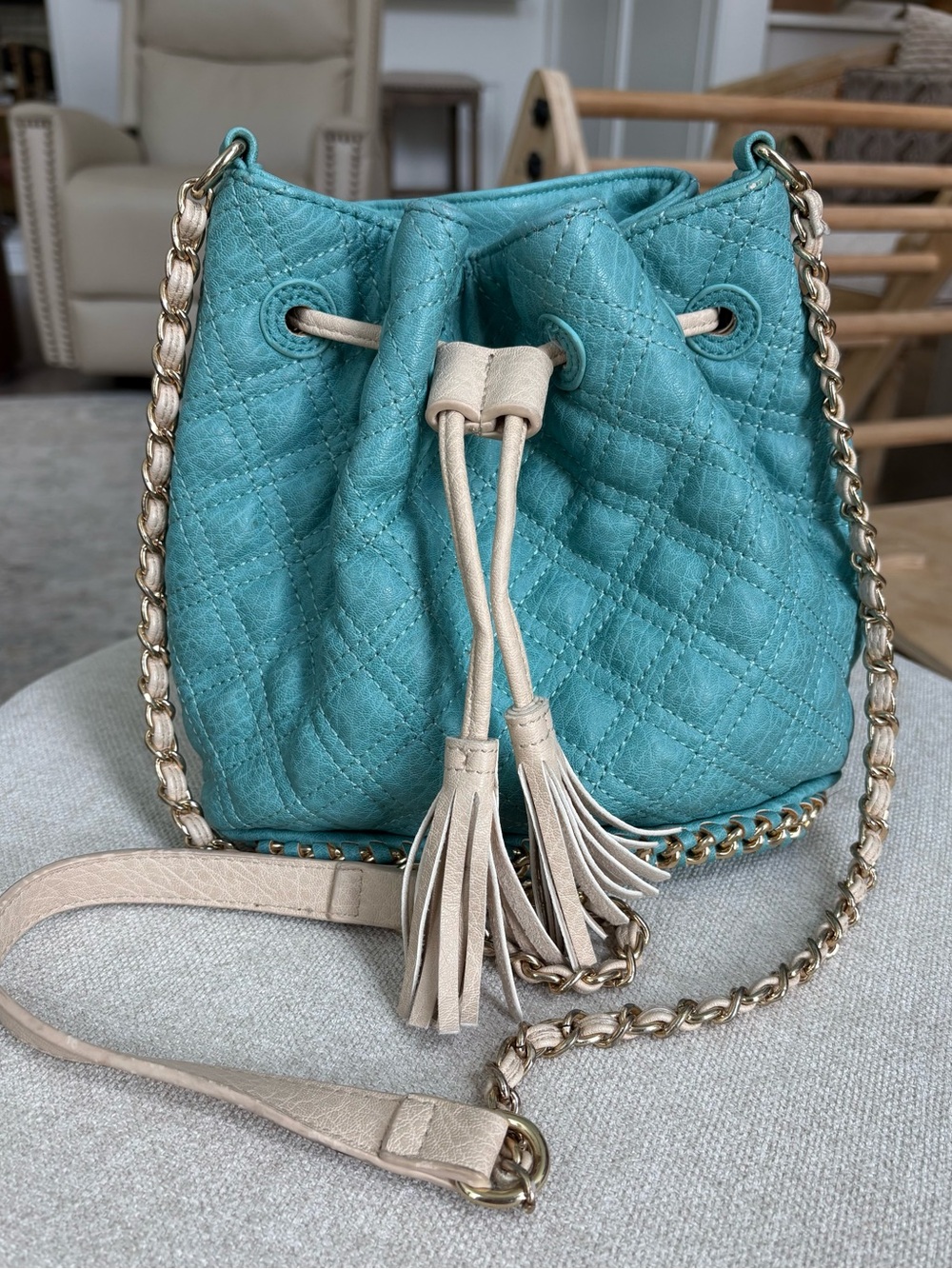 Big Buddha Hankie Crossbody, Turquoise